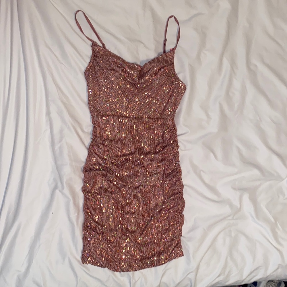 Cutest pink sequin dress!!